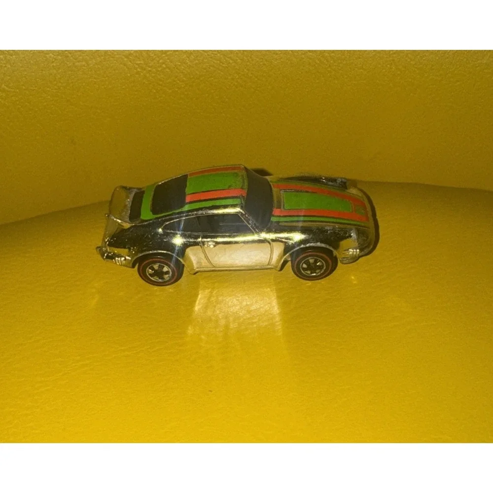 Vintage Mattel Hot Wheels Redline Porsche P-911 Super Chrome 1974 Hong Kong EUC